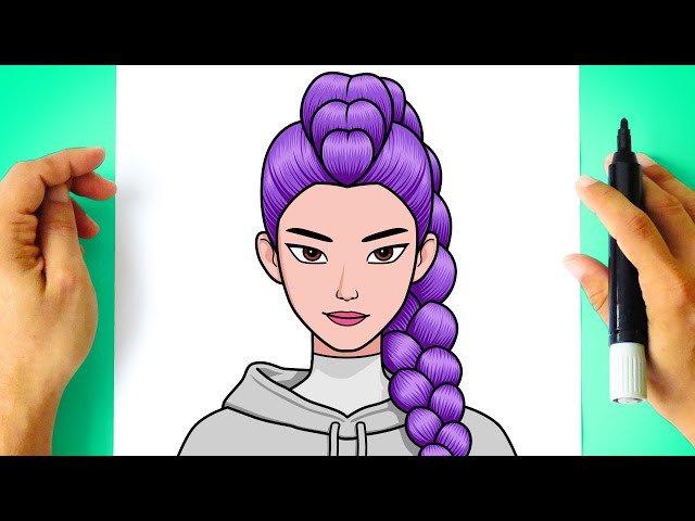 How to DRAW RUMI K-Pop Warriors - How to DRAW RUMI K-Pop Warriors - Rumi Drawing