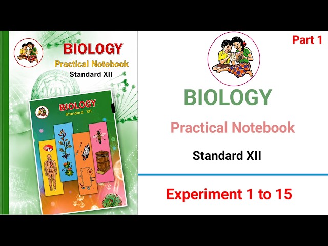 🧬 Class 12th Biology Practical Book | 🔬 Experiments 1 to 15 | ✅ All Answers | 🚨 Part 1 |