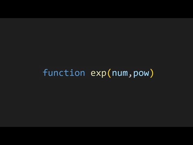 Creating an exponent function in js