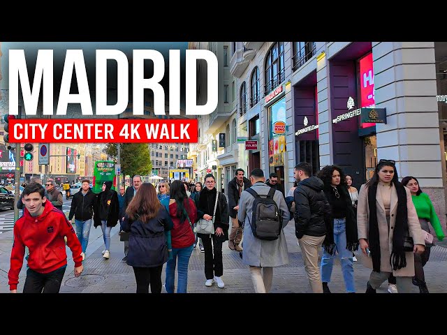 مدريد، إسبانيا 🇪🇸 العاصمة الأوروبية الأكثر تقليلاً من قدرها | جولة مشي 4K