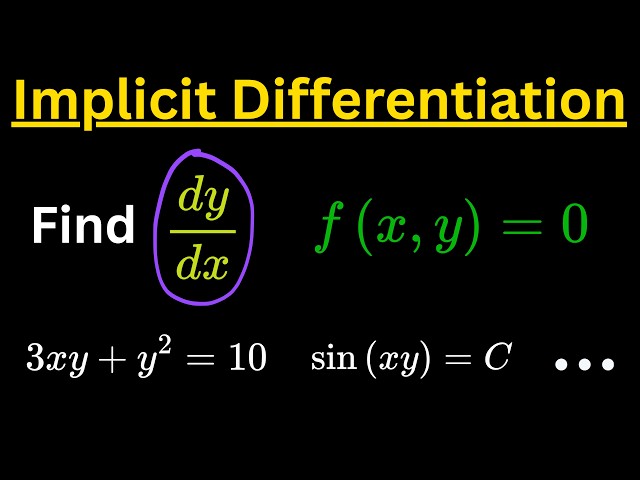 Implicit Differentiation Explained!