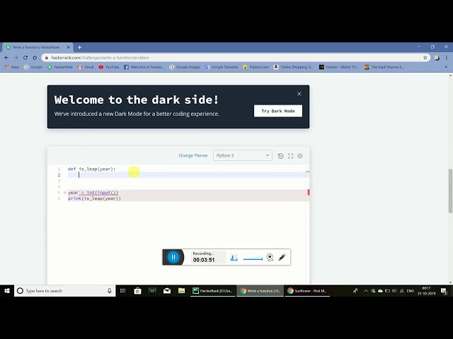 HackerRank Write a Function Solution