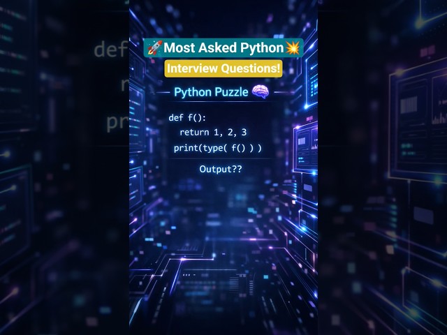 😳Most Asked Python Interview Trap😈 #pythoninterview #learnpython #shorts