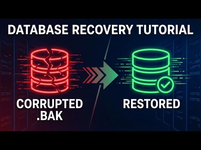 How to Restore Corrupted SQL Server Backup (.BAK) File in SSMS | Fix Backup Restore Error