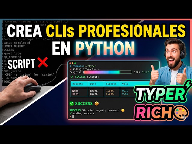 🐍 Crea CLIs PROFESIONALES en Python: Typer + Rich 🚀