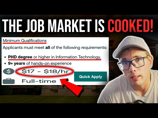 THE JOB MARKET IS COOKED AND UNIVERSITIES ARE DESPERATE