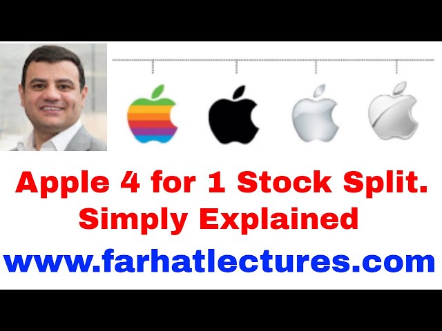 Apple Stock Split Explained. 4 for 1 stock split.  What does it mean to the DOW Industrial?