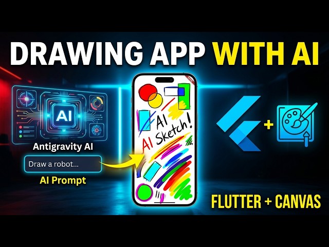 Build a Flutter Drawing App with AI | Shapes, Colors, Text & Save Image (Antigravity Tutorial)