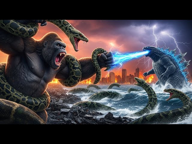 UNBELIEVABLE! KING KONG and GODZILLA vs. GIANT PYTHON SNAKES: The Epic Showdown You Won't Believe!