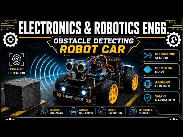 🚗 Obstacle Detecting Robot Car | Arduino + Ultrasonic Sensor | Electronics & Robotics | GP Barh🚗