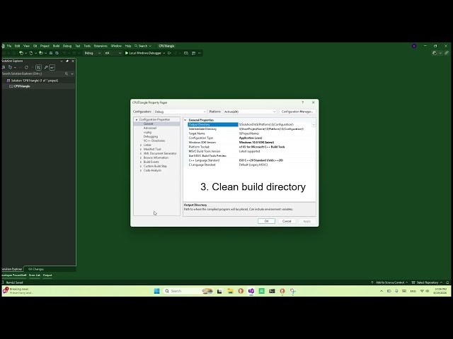 Basic visual studio project setup