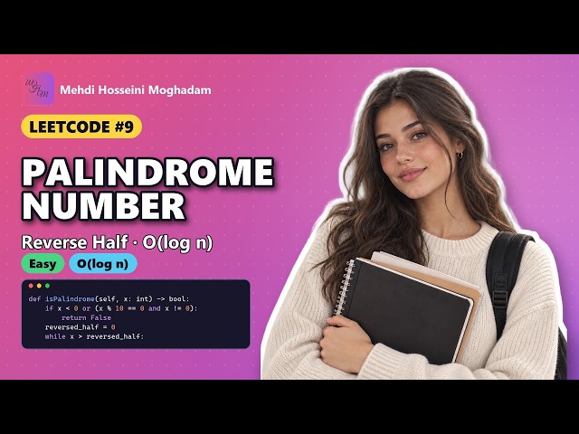 LeetCode 9: Palindrome Number – Python Math Solution #leetcode #palindromenumber #python
