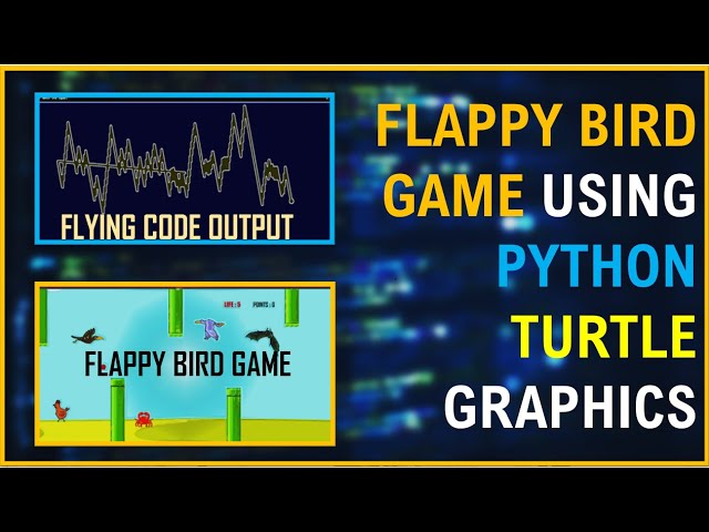 How to make the Flappy Crow game using python turtle graphics ? | Creating a cool genre of the game!