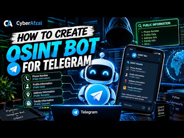 How to Make an OSINT Telegram Bot withPython | Full Tutorial @AnishExploits 