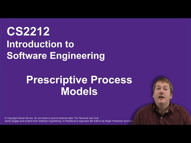 CS2212: Prescriptive Process Models