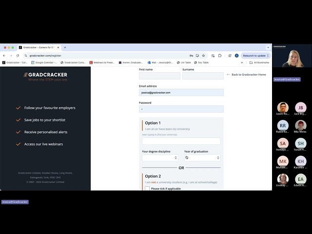 Gradcracker placement and internship search webinar Oct 2024