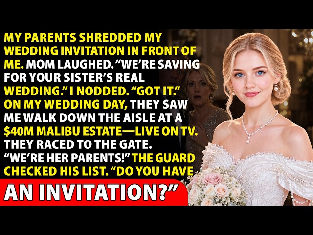 My Parents Shredded My Wedding Invite, Called Me a Disgrace—Then Saw My $40M Malibu Wedding on TV