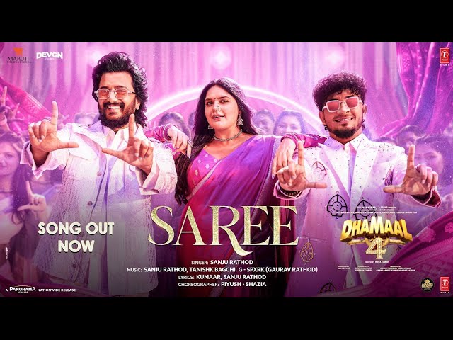 Saree Full Vedio | Gulabi Sadi | Sanju Rathod | Dhamaal 4 | Ajay Devgn | Tanishk | Ritiesh Deshmukh