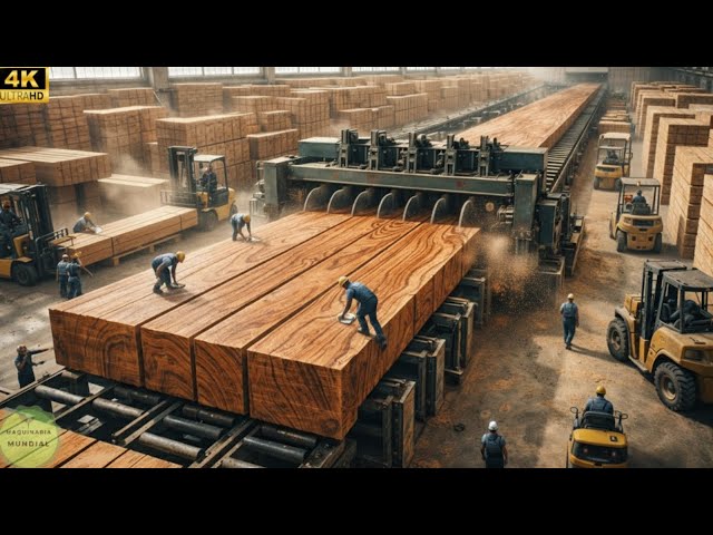 Inside Extreme Wood Processing | Giant Logs and Heavy Machinery
