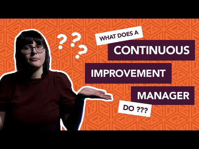 What does a continuous improvement manager do?