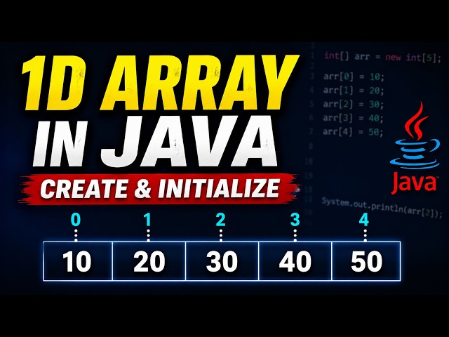1D Array in Java | How to Create & Initialize an Array