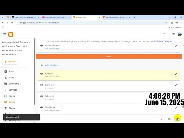 #adsnetpublisher How Change About Us HTML JavaScript Gadget on Blogger Website | Complete 2026 Guide