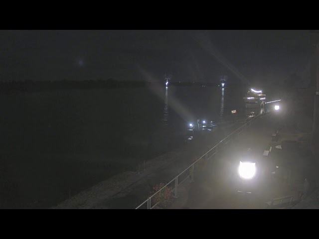 Live Rhein bei Rees, rheinabwärts Richtung Emmerich