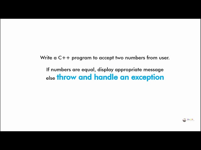 C++ Program - try catch throw c++ | exception handling in c++