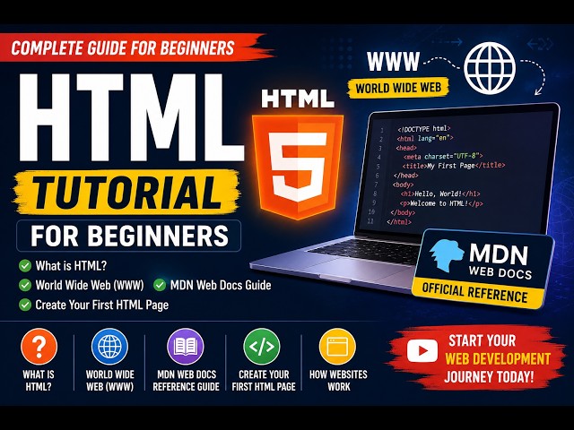 Learn HTML from Scratch | HTML Introduction, WWW & MDN Documentation