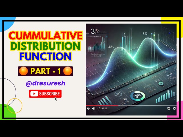 7. Cumulative Distribution Function - Part  1 | UNIT 1 | Probability - 21MAB301T/21MAB204T