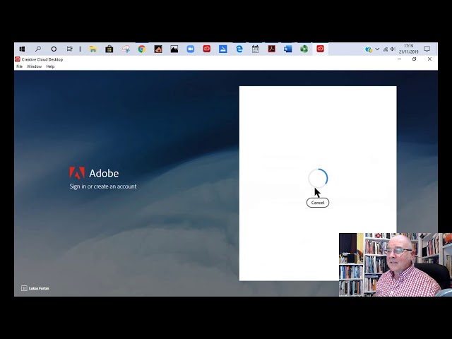 How to sign in to Adobe Creative Cloud suite default