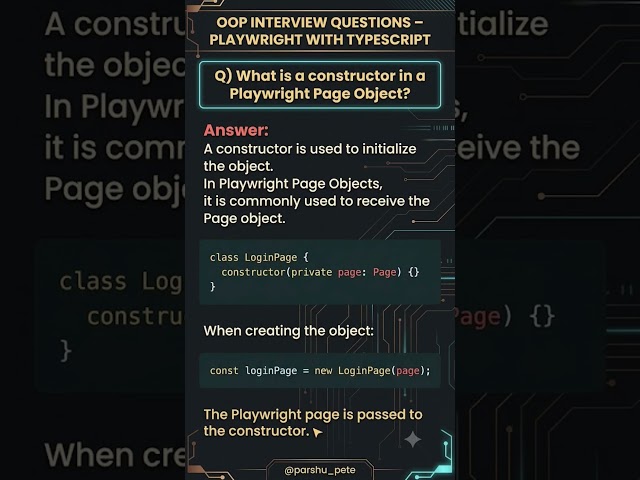 what is constructor in playwright?
