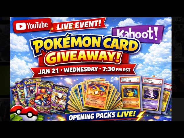Huge Pokémon Giveaway Event Announced! Free Slabs + Packs & Tons of Winners!