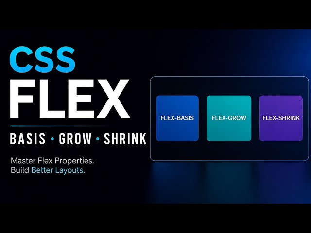 CSS Flexbox Tutorial | Flex Basis, Flex Grow & Flex Shrink Explained (Theory) | Hindi #css