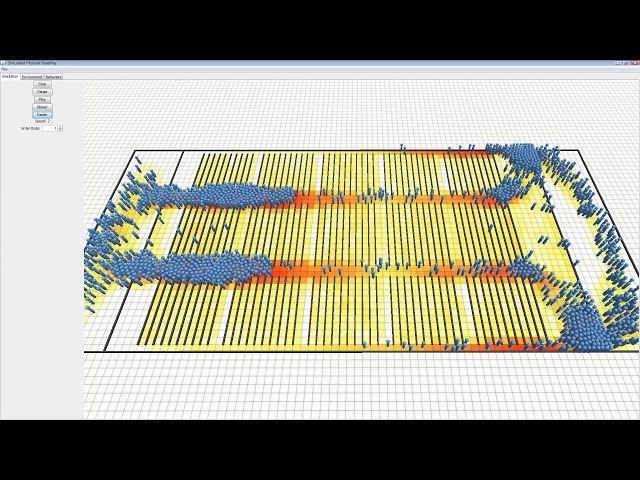 Crowd Simulation - Evacuating Auditorium