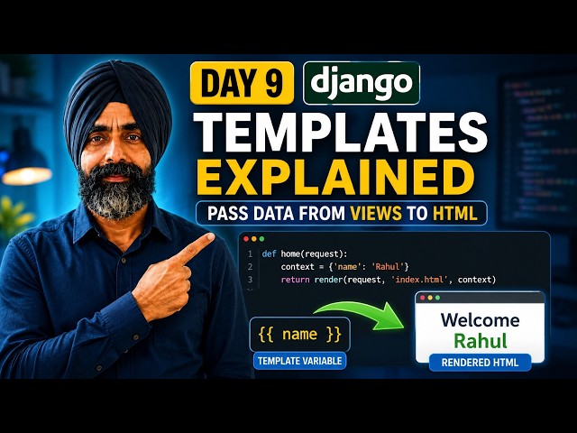 Day 9: Django Templates Tutorial | Pass Data from Views to HTML Templates | Context Dictionary