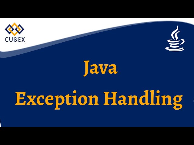 Exception Handling in Java