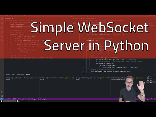 8.2 How to Create a WebSocket Server in Python - Fun with WebSockets