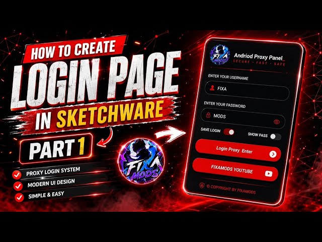 🔥 HOW TO CREATE PROFESSIONAL LOGIN PAGE IN SKETCHWARE | LOGIN PAGE | #PART 1