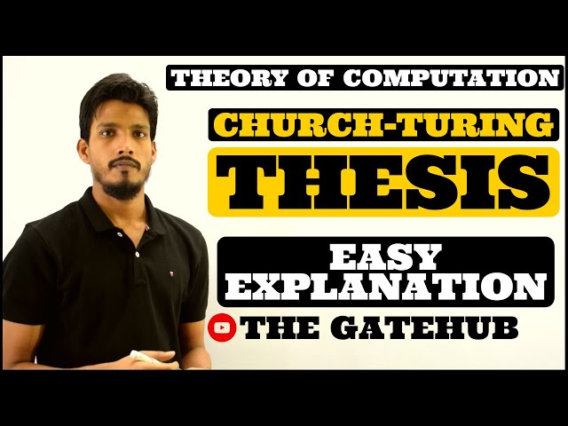 Church-Turing Thesis in Theory of Computation | Turing Machine | GATECSE | TOC