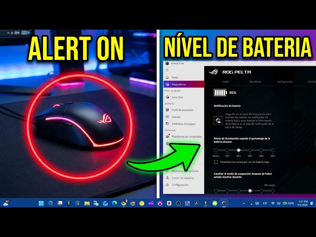 🚀 Tip de ASUS ROG: Cambia la ALERTA DE NIVEL DE BATERÍA paso a paso