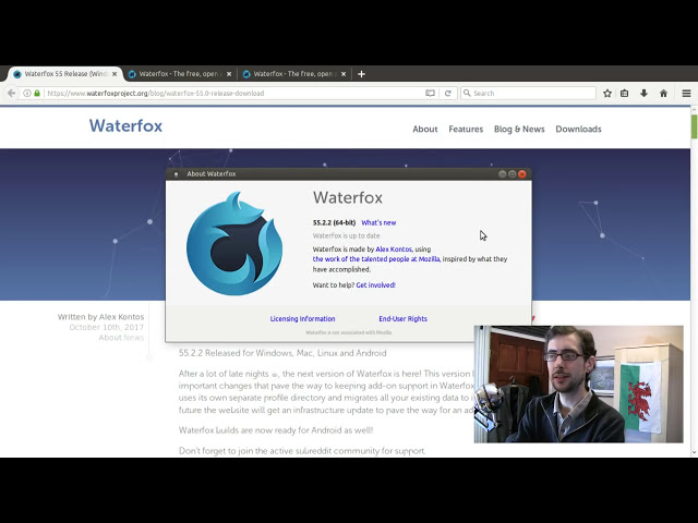 Waterfox web browser as an alternative to Mozilla Firefox for Linux