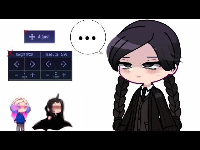 Wednesday characters with out adjustments I guess? 🤨😭( Gacha club )  ✨