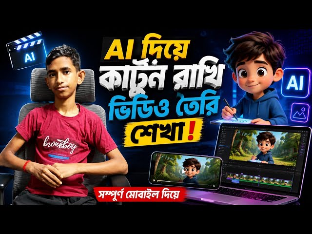 AI দিয়ে কার্টুন রাখি ভিডিও তৈরি করো ফোনে! | How to Make AI Rakhi Cartoon Video on Mobile