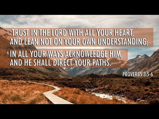 Proverbs 3:5-6 "Trust in the Lord"