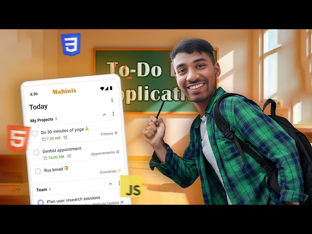 Build a To-Do List App Using JavaScript | Perfect Beginner Project! | Mahinix