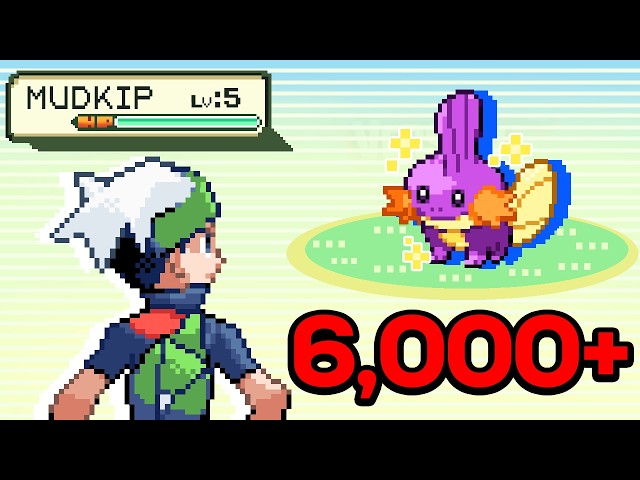 ✨ Shiny Hunting MUDKIP in Pokemon Sapphire! (6000+ RESETS)
