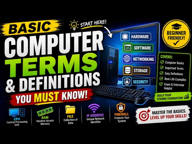 Basic Computer Terms & Definitions You MUST Know!