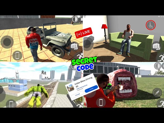 NEW UPDATE ALL SECRET CHEAT CODE LIVE  INDIAN BIKE DRIVING 3D NEW UPDATE 2026