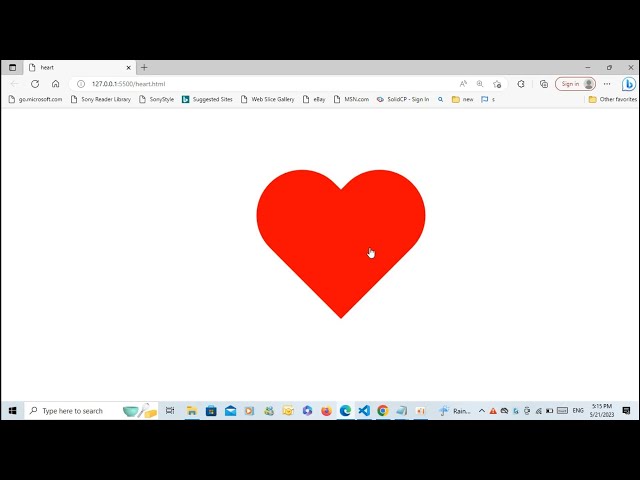 ASMR Programming - Heart with HTML and CSS - No Talking